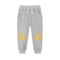 thumbnail image 1 of CQONEPT Fleece Sweatpants for Girls Lounge Loose Fit Drawstring Jogger Pants Print Fashion Active Pant with Pockets Gray 10-11Years, 1 of 3