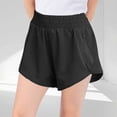 thumbnail image 1 of CQONEPT Girl's Athletic Shorts High Waisted Running Short Sport Shorts Workout Shorts with Zip Pocket Black 120, 1 of 7