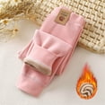 thumbnail image 1 of CQONEPT Girl's Sherpa Lined Pants Skinny Leg Warm Comfy Jogger Pant Soft Lounge Active Pant Pink 2-3Years, 1 of 6
