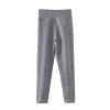 CQONEPT Girls Cotton Leggings Straight Leg Fleece Lined Sleepwear Pants Soft Cozy Lightweight Workouts Pant Gray 10-11Years