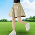 thumbnail image 1 of CQONEPT Girls' Flow Shorts Quick Dry Summer Outdoor Short Pants Breathable Fabric Outerwear for Kids Khaki 7 Years, 1 of 4
