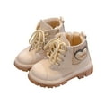 thumbnail image 1 of CQONEPT Girls Party Boots Fall Girls' Boots Children's British Style Short Boots Fashionable For Middle And Older Children, 1 of 7