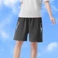 thumbnail image 1 of CQONEPT Girls Summer Shorts Casual Loose Fit Short Pants Comfy Long Shorts Casual Fashion Cute Pant 6-16Years Dark Gray 9 Years, 1 of 4