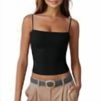 CQONEPT Halter Top for Womens Sleeveless Summer Tank Tops Adjustable Strap Tanks Vest Workouts Clothes Black XL