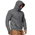 thumbnail image 1 of CQONEPT Hoodies for Mens Fleece Sweatshirts Drawstring Hooded with Pocket Trendy Comfy Pullover Dark Gray XL, 1 of 5