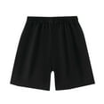 thumbnail image 1 of CQONEPT Kid's Summer Pants Casual Loose Fit Elastic Waist Shorts Boys And Girls Short Cotton Pants Black 6 Years, 1 of 2