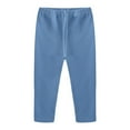 thumbnail image 1 of CQONEPT Leggings for Girls Straight Leg Soft Lounge Loose Fit Jogger Pant Elastic Waist Cute Athletic Pants Blue 100, 1 of 2