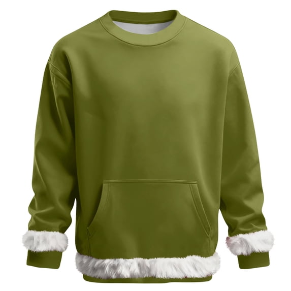 CQONEPT Men's Big and Tall 1/4 Sweatshirt Fall Fashion Casual Pullover Sweatshirts Sports Outdoor Winter Cloth with Kangaroo Pocket Army Green 2XL