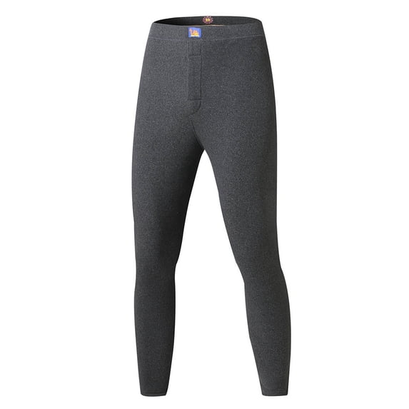 CQONEPT Men's Big and Tall Leggings Warm Winter Fleece Lined Pants Skinny Cozy Lounge Stretchy Pant with Pockets Dark Gray 2XL