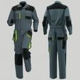 thumbnail image 1 of CQONEPT Men's Big and Tall Workwear Romper Ripstop Durable Jumpsuit Cargo Winter Coveralls with Multi Pockets Army Green 4XL, 1 of 6