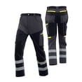 thumbnail image 1 of CQONEPT Men's Construction Pants Ripstop Durable Patchwork Cargo Pant Workwear Hi Vis Trousers with Pockets Dark Gray S, 1 of 3