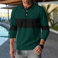 thumbnail image 1 of CQONEPT Men's Henley Shirts Waffle Button Long Sleeve Tops Dressy Casual Trendy Loose Fit Pullover Tops Green 3XL, 1 of 5