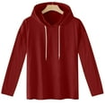thumbnail image 1 of CQONEPT Men's Hoodies Drawstring Lightweight Sweatshirts Plain Lounge Hooded Outdoor Trendy Clothes Wine S, 1 of 6