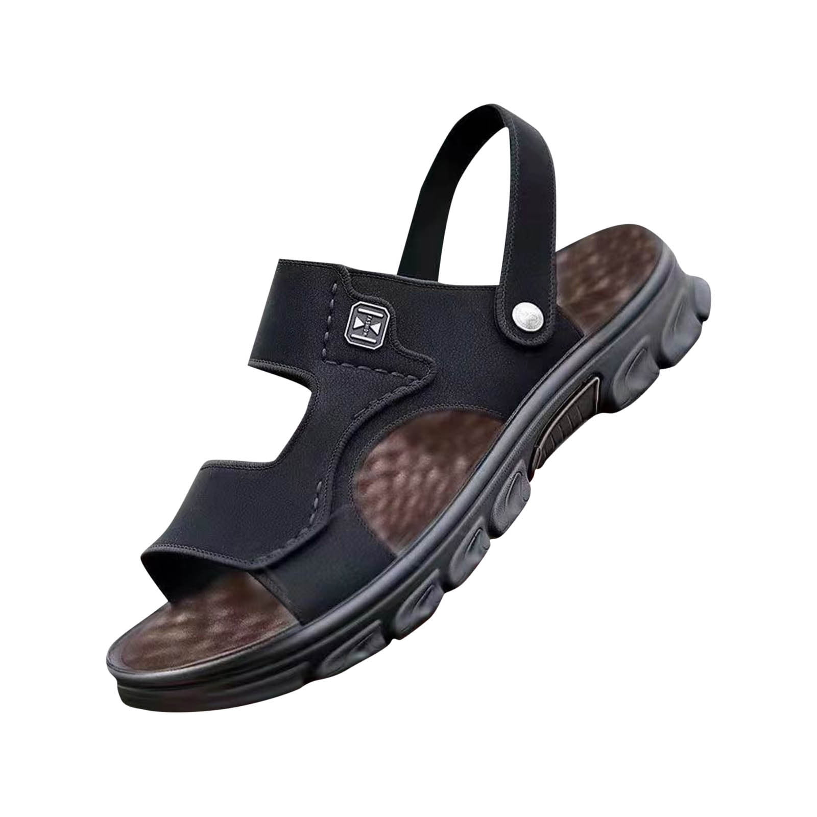 Wavlynn Men's Leather Sandal Slip On With Closed Toe And Breathable Strap Detail For Daily Comfort main image 0