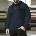 thumbnail image 1 of CQONEPT Men's Pullover Hooded 1/4 Zip Hoodies Fleece Sweatshirts Dressy Casual Going Out Clothes Navy M, 1 of 6