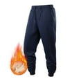 thumbnail image 1 of CQONEPT Men's Sherpa Lined Sweatpants Elastic Waist Jogger Pant Thick Thermal Winter Loose Fit Pants with Pockets Navy M, 1 of 4