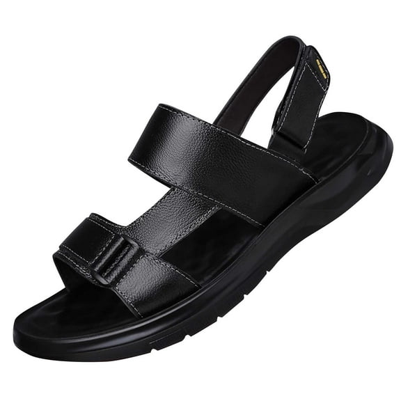 CQONEPT Men's Sport Hiking Sandals with Arch Support Lightweight Midsole Outdoor Beach Water Sandal Black Size 10