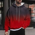 thumbnail image 1 of CQONEPT Men's Sweatshirts Color Block Drawstring Hoodies Casual Fashion Pullover Hooded with Pockets Red 4XL, 1 of 6