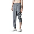 thumbnail image 1 of CQONEPT Mens Big and Tall Pants Quick Dry Elastic Waist Pant Drawstring Lightweight Athletic Running Pants with Pockets Gray M, 1 of 2