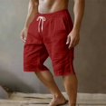 thumbnail image 1 of CQONEPT Mens Casual Shorts Cotton Athletic Workout Shorts Lounge Bermuda Drawstring Sweat Shorts with Pockets Red L, 1 of 7