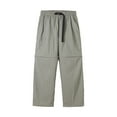 thumbnail image 1 of CQONEPT Mens Convertible Drawstring Pants Quick Dry Straight Leg Pants Casual Climbing Hiking Pant with Pockets Gray 2XL, 1 of 5