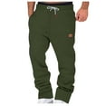 thumbnail image 1 of CQONEPT Mens Fleece Sweatpants Big and Tall Casual Jogger Pant Elastic Waisted Drawstring Loungewear Fall Winter Pants with Pockets Army Green 3XL, 1 of 5
