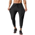 thumbnail image 1 of CQONEPT Mens Pants Quick Dry Breathable Athletic Jogger Pant Drawstring Lightweight Cycling Trousers with Zip Pockets Black L, 1 of 6