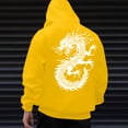 thumbnail image 1 of CQONEPT Mens Pullover Hooded Dressy Casual Hoodies Fleece Lined Sweatshirts Y2K Fashion Clothes with Pockets Yellow XL, 1 of 6