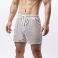 thumbnail image 1 of CQONEPT Mens Sports Shorts with Pockets Drawstring Training Short Pants Gym Wear Lightweight Summer Pants Beige M, 1 of 6
