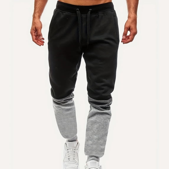 CQONEPT Mens Sweatpants Casual Loose Fit Jogger Pant Drawstring Lightweight Athletic Running Pants with Pockets Black L