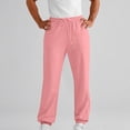 thumbnail image 1 of CQONEPT Mens Sweatpants Lounge Drawstring Tapered Jogger Pant Elastic Waisted Sports Running Pants with Pockets Pink L, 1 of 6