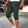 thumbnail image 1 of CQONEPT Mens Sweatpants with Pockets Summer Capris Joggers Loose Fit Athletic Running Trousers with Pockets Dark Gray L, 1 of 6
