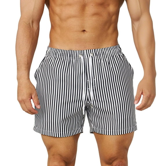 CQONEPT Mens Swim Trunks with Compression Liner Quick Dry Bathing Suit with Zipper Pockets No Chafing Swim Shorts Black 3XL
