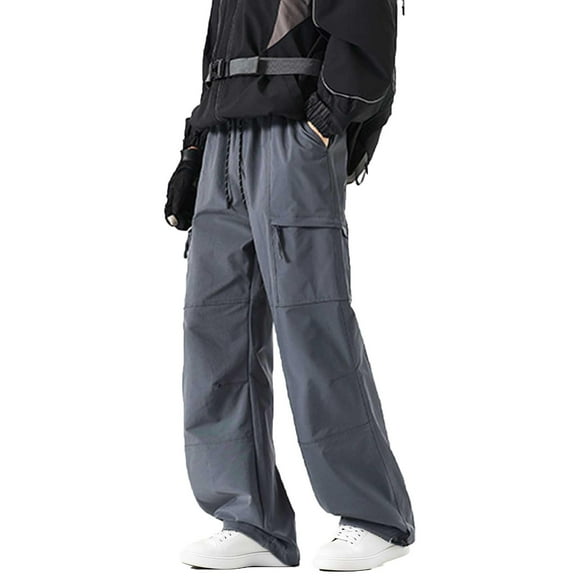 CQONEPT Mens Waterproof Pants Hiking Quick Dry Durable Ripstop Cargo Pant Climbing Outdoor Pant with Multi Pockets Gray 2XL
