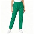 thumbnail image 1 of CQONEPT Scrub Pants for Women Straight Leg Soft Stretch Fabric Scrubs Elastic Waistband Comfortable Fit Pant Green XL, 1 of 7