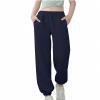 thumbnail image 1 of CQONEPT Sherpa Lined Sweatpants for Girls Tapered Jogger Pant Running Workouts Activewear Outdoor Pants with Pockets Navy 11 Years, 1 of 7