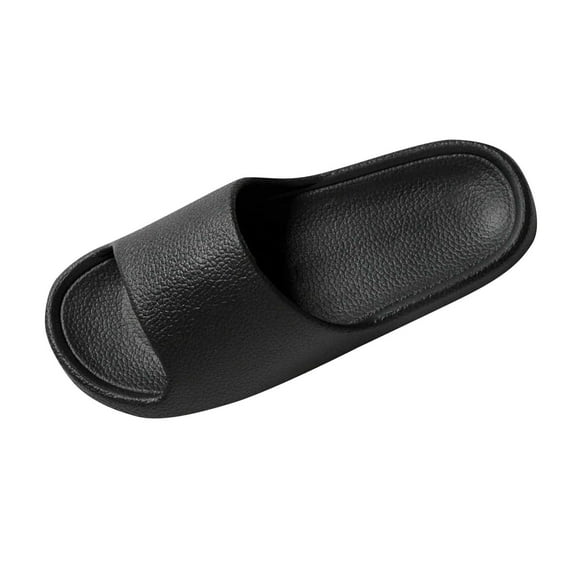 CQONEPT Shower Shoes for Women and Men - Bathroom Slippers - Non Slip House Slides - Lightweight Beach Sandals Black Size 10