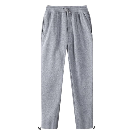 CQONEPT Sweatpants for Men Skinny Leg Lounge Loose Fit Drawstring Jogger Pant Streetwear Elastic Waisted Trousers with Pockets Gray S