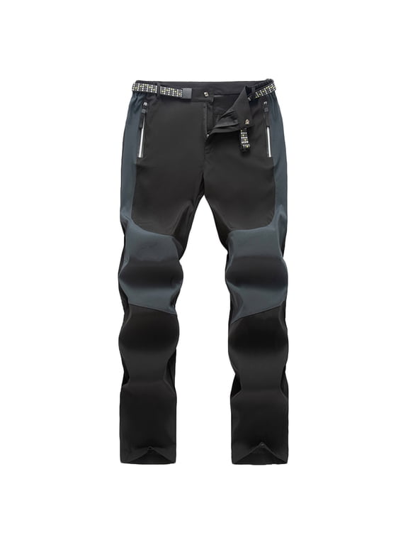Tactical Pants for Mens Waterproof Quick Dry Pant Ripstop Durable Climbing Hiking Outdoor Pants with Zip Pockets Black 2XL
