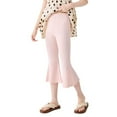 thumbnail image 1 of CQONEPT Teen Girls Capris Flared Pants Fashion Baggy Pant Lightweight Ruffle Cute Palazzo Streetwear Pants Pink 6 Years, 1 of 5