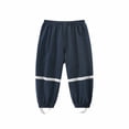 thumbnail image 1 of CQONEPT Toddlers Waterproof Rain Pants Mud Proof Pants Lightweight Splash Sun Protection Elastic Waist Pant Navy 5 Years, 1 of 2