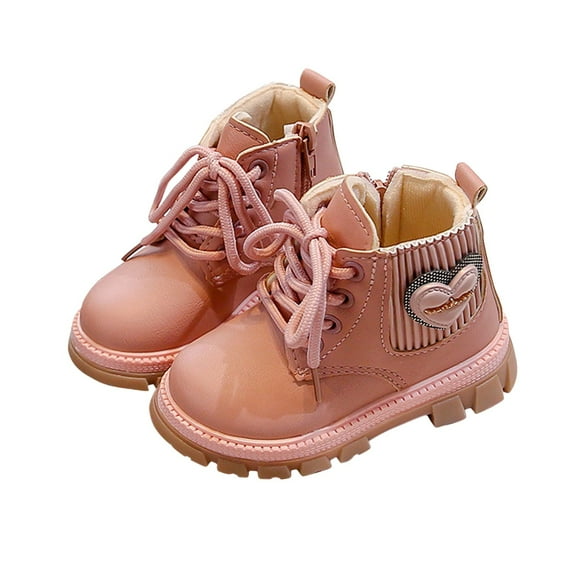 CQONEPT Warm Boots for Girls Fall Girls' Boots Children's British Style Short Boots Fashionable For Middle And Older Children
