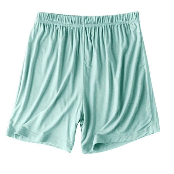 CQONEPT Women Plus Size Shorts Elastic Waist Thin Shorts Casual Pajamas Home Pants Comfortable Pj Pants Mint Green S