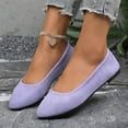 thumbnail image 1 of CQONEPT Women Pumps Low Chunky Slip On Rounded Toe Heels Dress Pumps Trendy Wedges Summer Comfy Working Shoes Purple 36, 1 of 7
