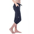 thumbnail image 1 of CQONEPT Women's Cargo Pants High Waist Drawstring Jogger Pant Workouts Running Activewear Yoga Pants with Multi Pockets Navy 3XL, 1 of 7