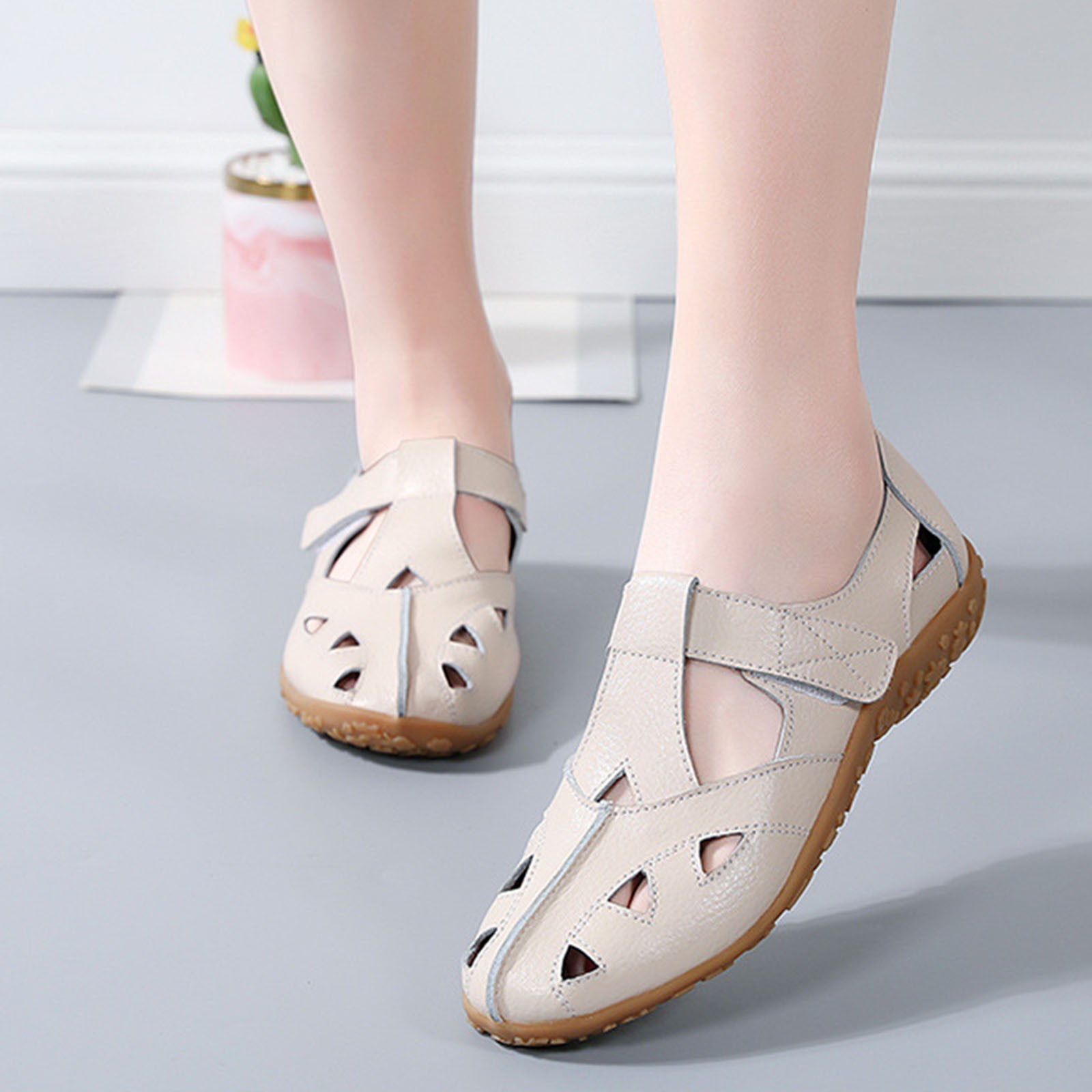 Women Bit Loafers Pure Leather Ladies Slip On Casual Girls Shoes main image 1