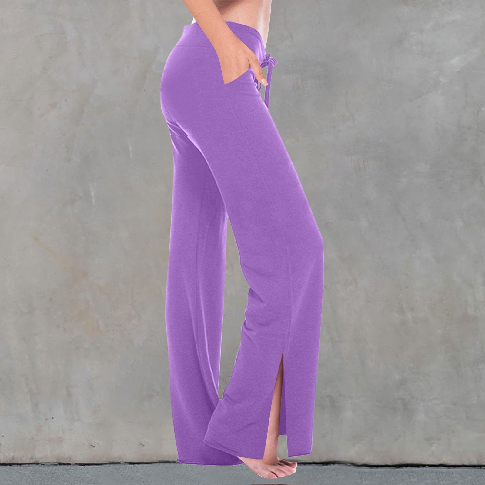 CQONEPT Women's Cotton Flare Leggings Bootcut Bell Bottoms Workout Yoga ...