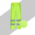 thumbnail image 1 of CQONEPT Women's Hi Vis Pants Waterproof Safety Workwear RainPant Warm Elastic Waisted Cycling Fall Winter Trousers Green L, 1 of 3