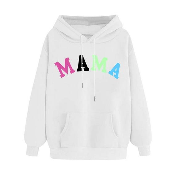 CQONEPT Women's Hoodies Dressy Casual Cute Sweatshirts Going Out Fall Fashion Pullover Tops with Pockets White S