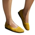 thumbnail image 1 of CQONEPT Women's Mesh Flats Shoes Breathable Slip on Ballet Flat Nurse Lightweight Memory Foam Casual Shoes Flats Comfortable Walking Shoes Size 7.5 Yellow, 1 of 5